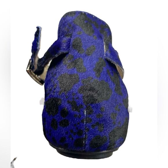 NIB Very Volatile Women’s Blue Leopard Print Flat Shoes Pointy Toe Straps-Size 7 - Picture 5 of 8